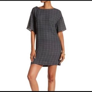 DR2/Daniel Rainn Boatneck Windowpane Shift dress